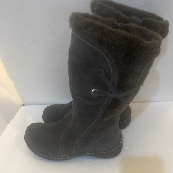 Bass Denver winter boots fur side zipper gray women’s size 8 - Picture 5 of 14